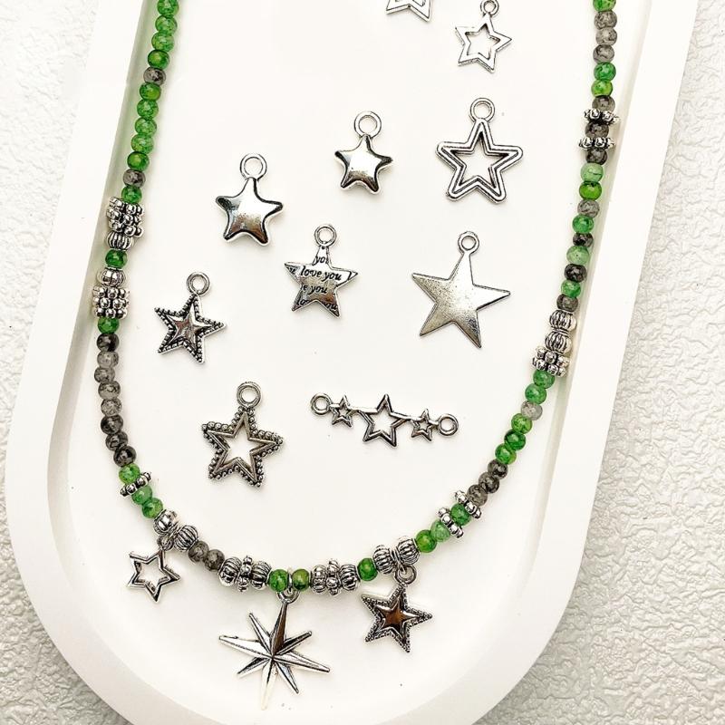 Versatile Star Shaped Spacer Bead Trendy Star Shaped Bead Accessories Stylish Pendant for Bracelets and Necklaces