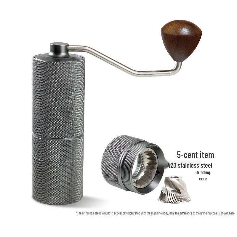 

CNC Steel Core Hand-Crank Coffee Grinder - Manual Bean Grinder