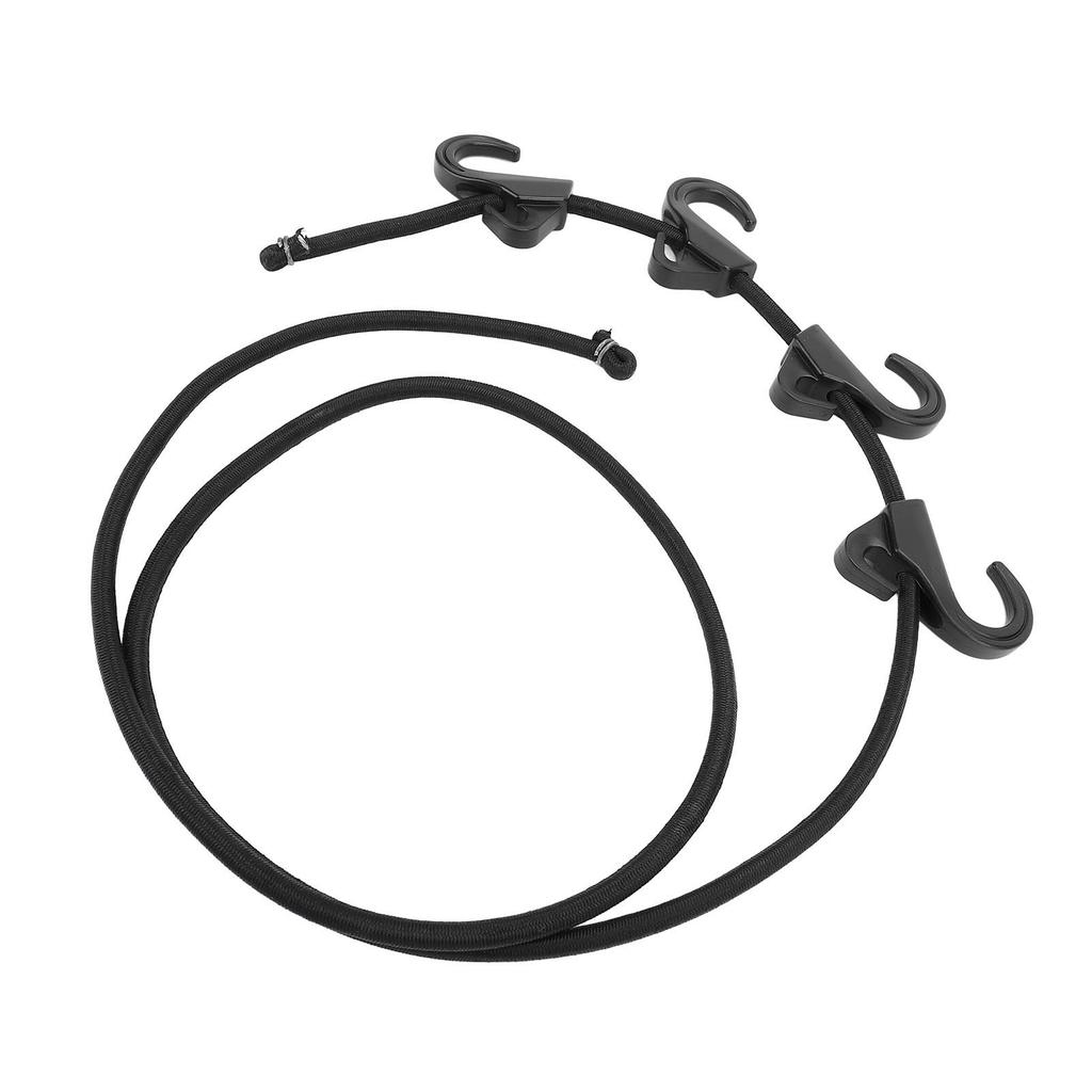 Wagon Strap with 4 Hooks Rubber Folding Wagon Elastic Rope Beach Cart Loading Strap for Shopping Camping Garden Cart