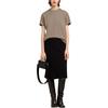 AMIPARIS Yadan Wind Heart Pattern Comfortable Round Neck Pullover Short Sleeve T-Shirt Unisex T-Shirts Gray-Brown UTS003724-2811