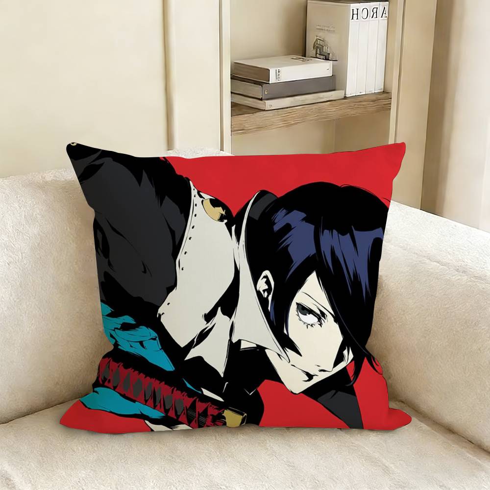 PPersona Anime Various Sizes Square Pillow Case For Car Home Bedchamber Decor