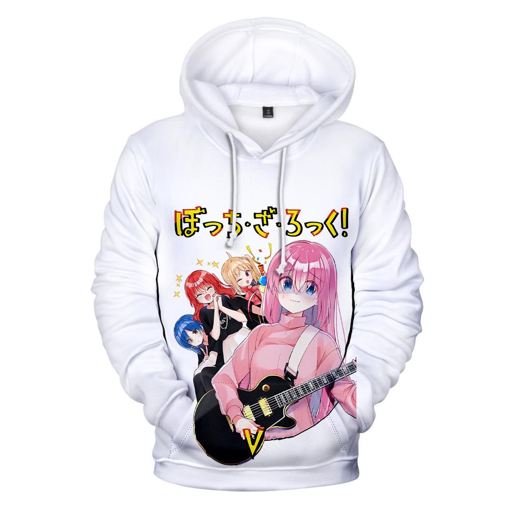 3D Bocchi the Rock Anime Hoodie Long Sleeve Woman Man Sweatshirt Harajuku Streetwear 2023 New Japanese Manga Clothes