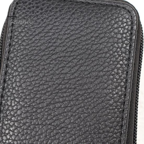 Coin Purse with 14 Card Slots Large Capacity Card Holder ID Window Anti-theft Zipper Closure Faux Leather Firm Stitching Portable Wallet