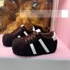 Popular Big Head Lace-up German Training Shoes Women's 2025 Autumn New Small Casual Shoes Thick Sole Height Increase One Pedal Single Shoes