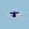 10PCS Plastic Three Way Valve Flow Control Luer Stopcock Valve for Medical Equipment