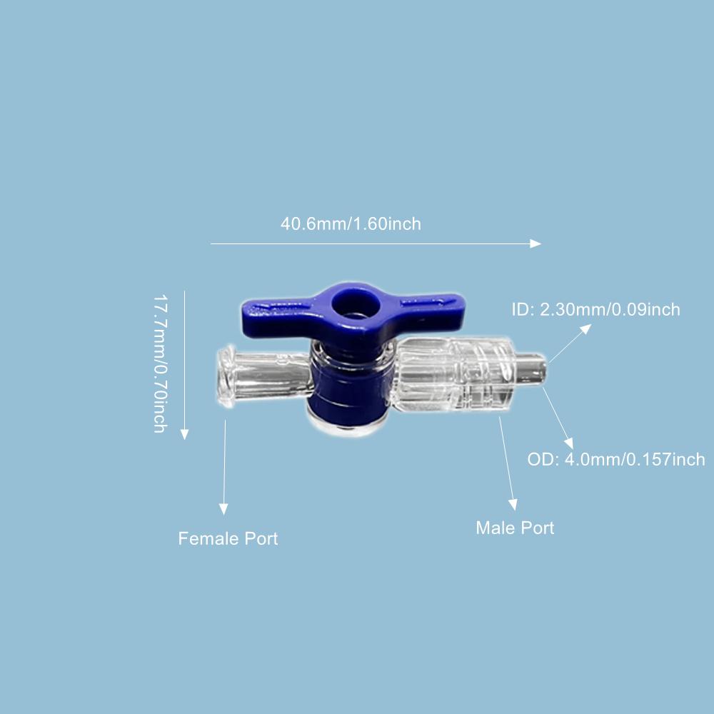 10PCS Plastic Three Way Valve Flow Control Luer Stopcock Valve for Medical Equipment
