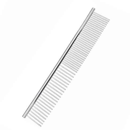 

Yousheng Pet Comb Smooth Edges Pet Hair Care Stainless Steel Dog Cat Hair Straight Row Comb Pet Grooming S серебряный