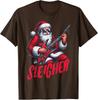 Christmas Santa Sleigher Rock Xmas Rocker Design Unisex T-Shirt