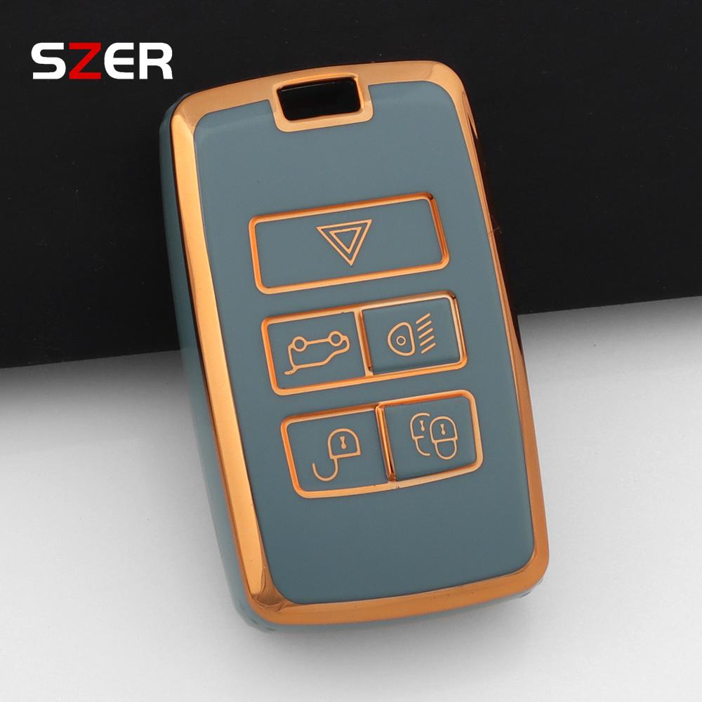 New TPU Car Key Case Cover Holder Keychain Shell for Land Rover Range Rover Discovery 5 Sport 2018 for Jaguar XEL E-PACE 2019