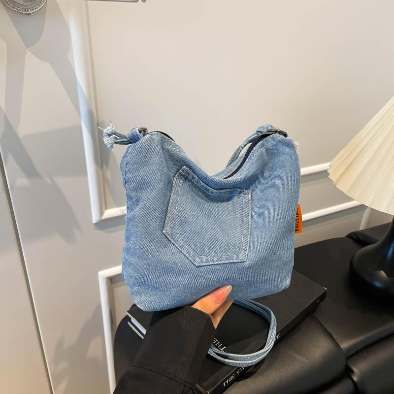 Jeansowa Torba Crossbody na Telefon Komórkowy Mini Torebka Damska Torba na Ramię