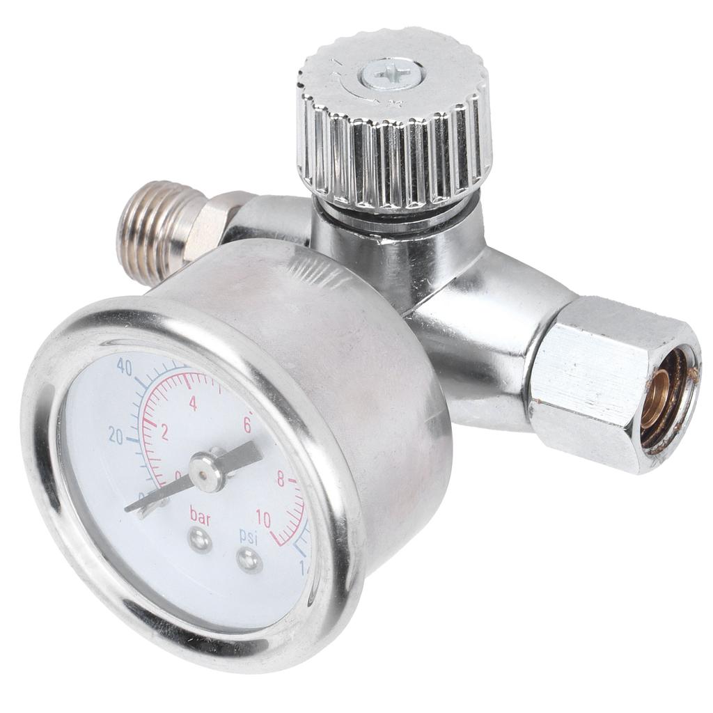 1/4in Spray Guns Air Pressure Regulator Pressure Regulating Adjusting Valve Gauge