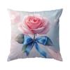 Elegant Roses And Bows Cushions Pillowcase Polyester Cushion Cover Throw Pillow Sofa Decoration Pillowcover Home Decor Xmas Gift
