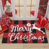 Merry Christmas Entrance Door Mat Christmas Tree Santa Claus Print Carpet Home Decor Living Room Rug Bathroom Non-slip Floor Mat