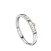 Anelli Dita in Argento Sterling 925 Gattino&Cane Gattino&Cucciolo Per Donne Uomini Coppia Matrimonio Fidanzamento Festa Gioielli Charm