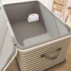 Foldable Large-Capacity Storage Box with Lid for Bedroom, Clothes, and Toys