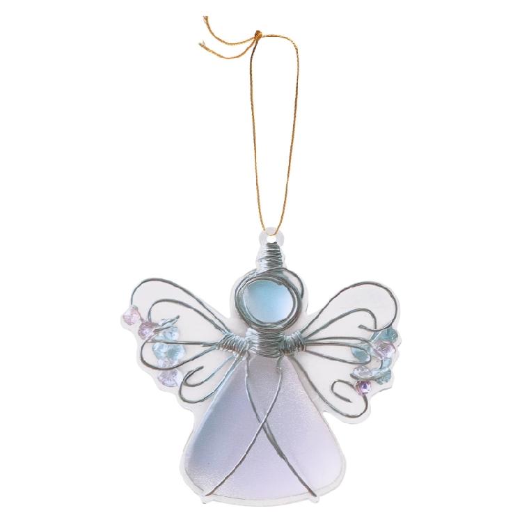 Multicolored 2D Flat Angelic Pendant Christmas Tree Acrylic Hanging Ornament for Festives Holiday Decors Charm Gifting