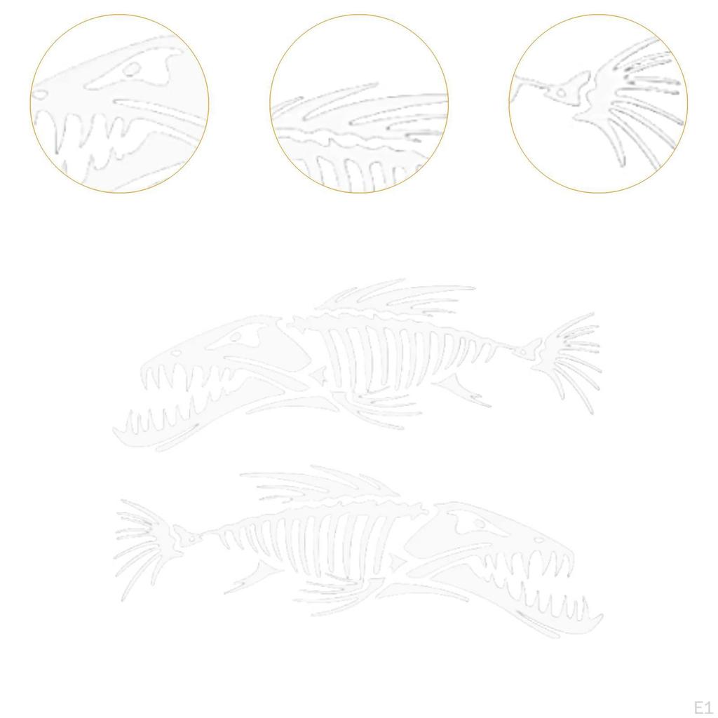 2 Pieces Fish Stickers Decals Auto Gift Creative Simple Installation Car for Driving