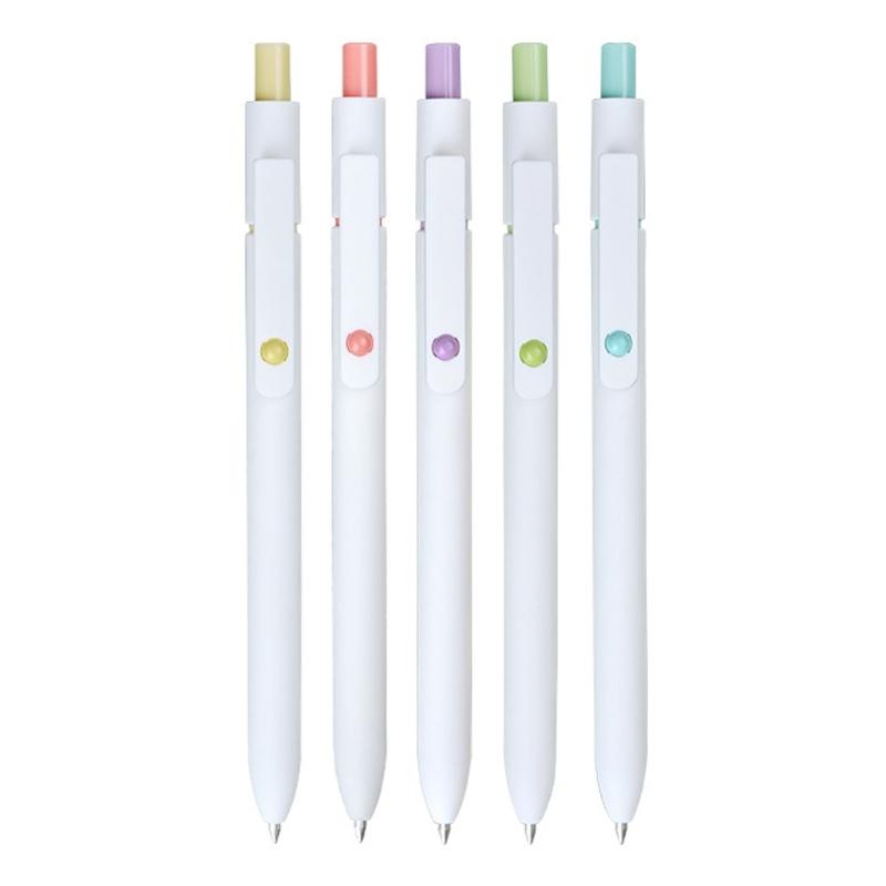 5Pcs Retractable Gel Pen for Student Scrapbooking Journaling