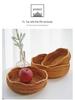 Vietnamese Handmade Woven Autumn Vine Basket for Snacks, Fruit, or Candy - Perfect for Living Room or Coffee Table.