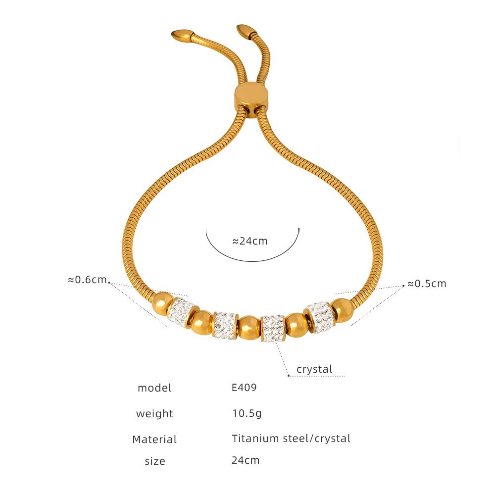 Chinesischer Antikstil Zirkon Armband Wasserdichtes und Nicht verblassendes Armband Nischenpersönlichkeit Retro Übertriebenes Anhängerarmband