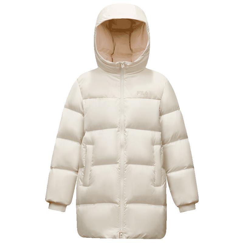 FILA Kids  Essential Mid-Length Hooded Duck Down Jacket 175