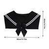 Striped Sailor Fake Collars Scarf Detachable Cotton Top Fake Collar Necklaces Black White Academy Style Sailor Suit Bow Tie