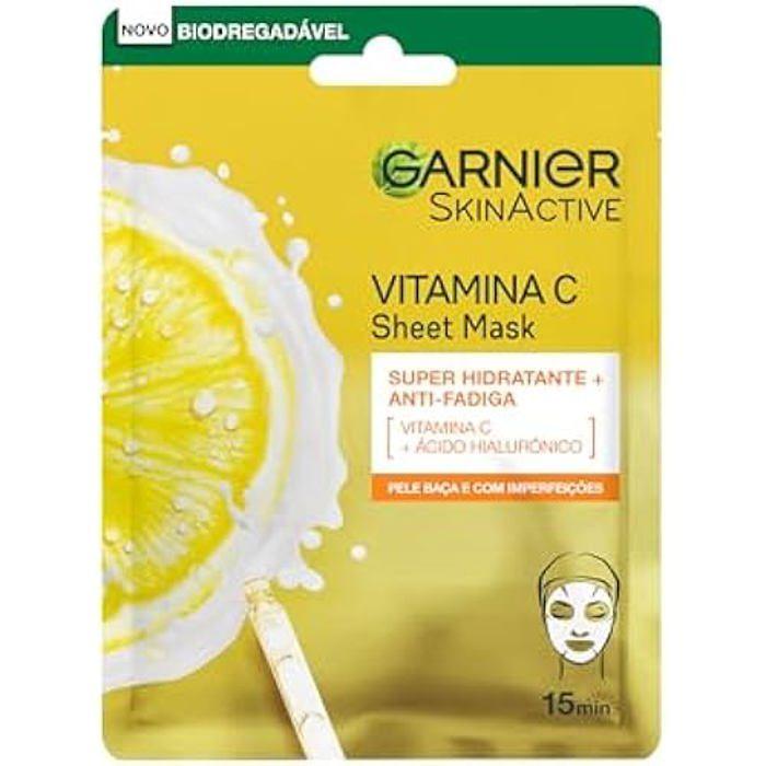 Sheet Mask - GARNIER - SKINACTIVE VITAMINA C - Moisturizing - Illuminating - Vegan