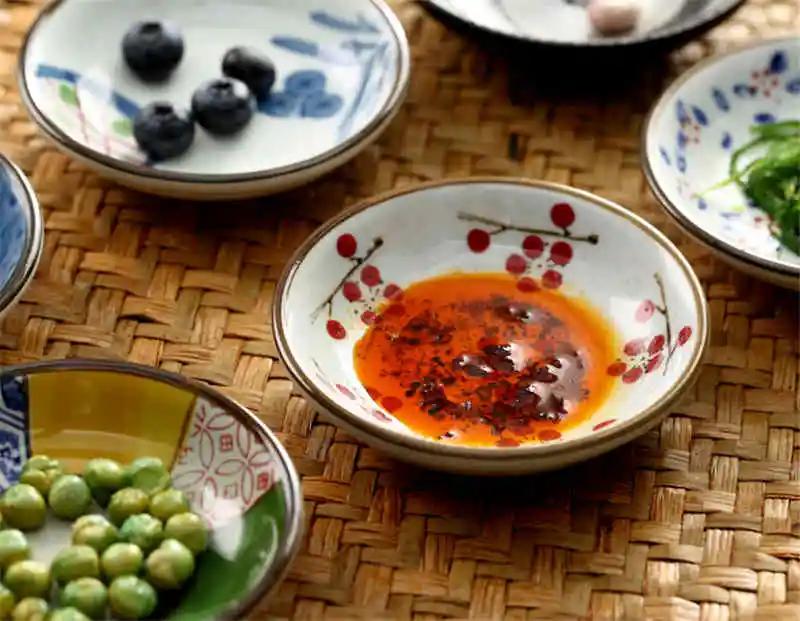 Kleine Japanse Keramische Sushi Schoteltjes Sojasaus Schoteltje Kruiden Schoteltjes Borden Azijn Salade Wasabi schaaltje sauskom juskommen