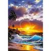 Epoch 300 Piece Jigsaw Puzzle Illustration/Art Marine Art Sunset Beach (26×38cm) 28-340s with Glu...