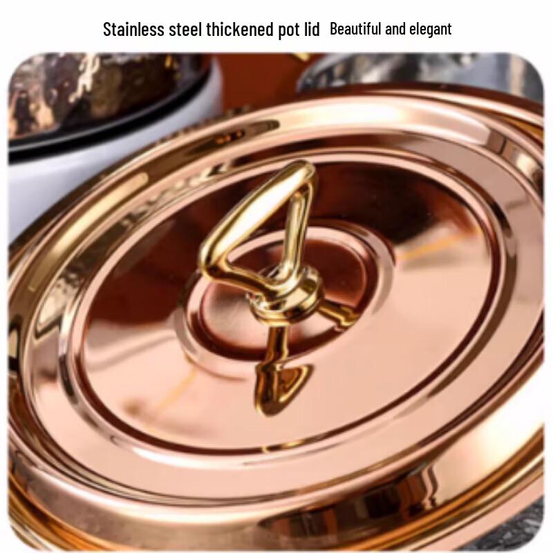 Yingbai 26cm Zesílený kovaný nerezový hot pot 304