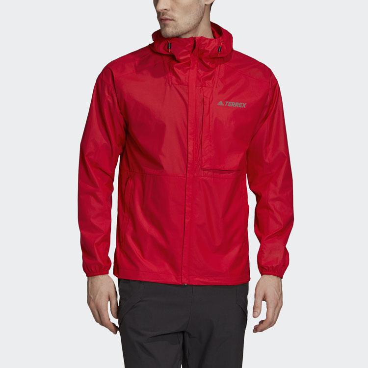 Adidas Casual Sports Hooded Long Sleeve Jacket Men Outerwear Light-Crimson GE9941
