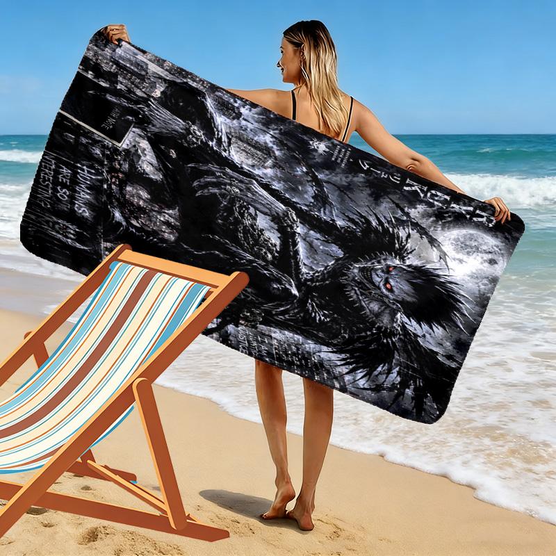 Ryuk Death Note Print Beach Towel, Large Soft Quick Dry Towel for Beach Camping Swimming