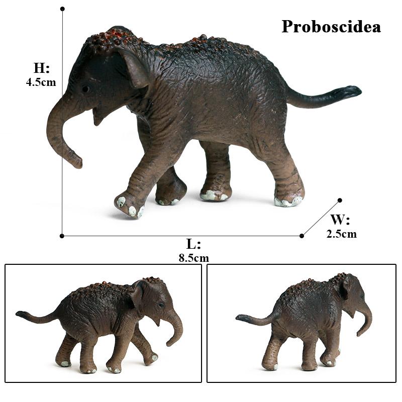 Oenux African Wild Animals Elephant Model Simulation Big Mammoth Action Figures Figurine PVC Educational Toy For Kids Gift