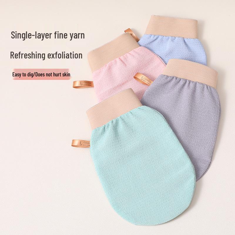 Dual-Sided Loofah Bath Scrub Towel for Exfoliating and Back Scrubbing Gloves