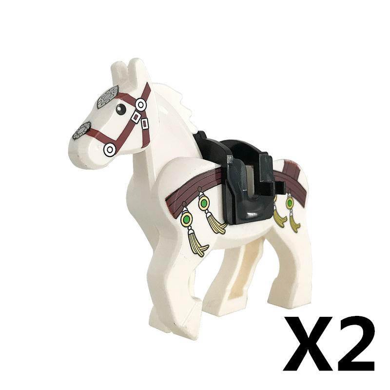 Medieval Castle Knight Building Block African Animal Elephant Tiger Camel Deer Bear Dragon Horse soldier Sheep Boar MOC Toy Gift
