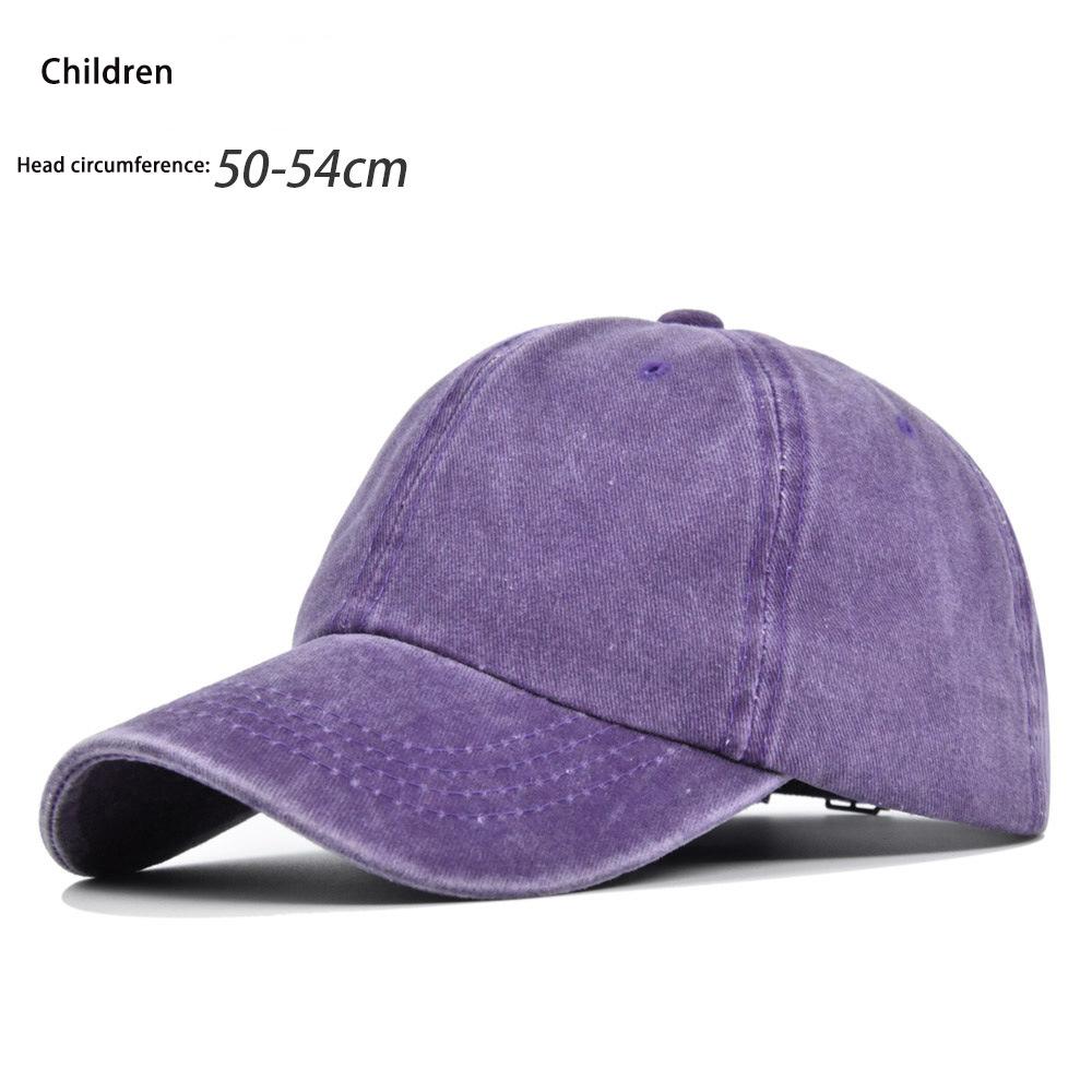 New Solid Children Summer Cap Women Ponytail Baseball Cap Hats Men Baseball Cap Cotton Outdoor Simple Vintage Visor Casual Cap
