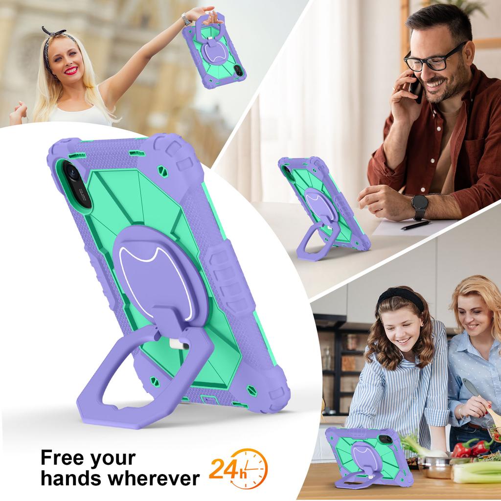 Hybrid Stand Case for Xiaomi Redmi Pad 2 2025 11.0 Inch 25040RP0AG 25040RP0AI 360 Rotating Handle Grip Cover with Shoulder Strap