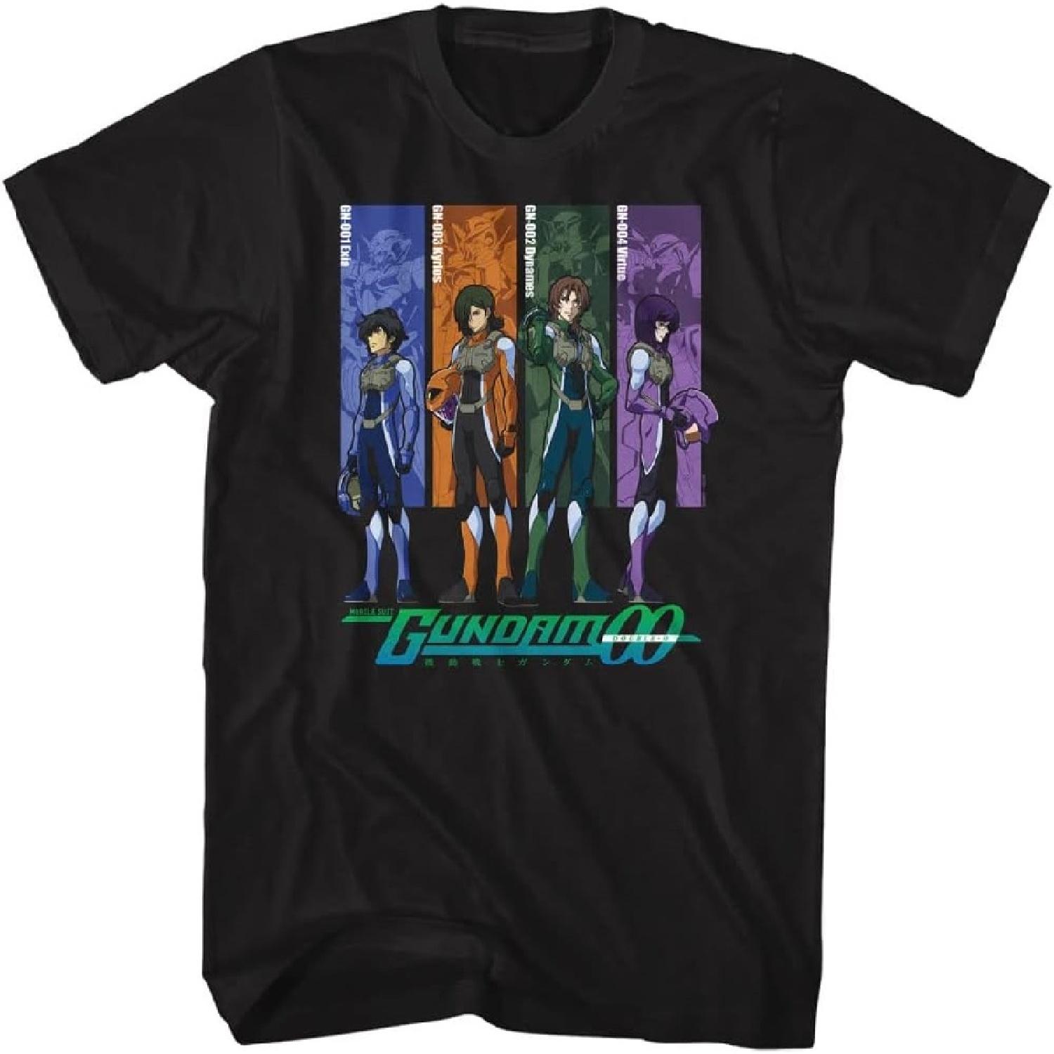 

Mobile Suit Gundam 00 S1 Anime Rectangles Japanese Men s Short Sleeve T Shirt Graphic Tees XXXXXL різнокольоровий