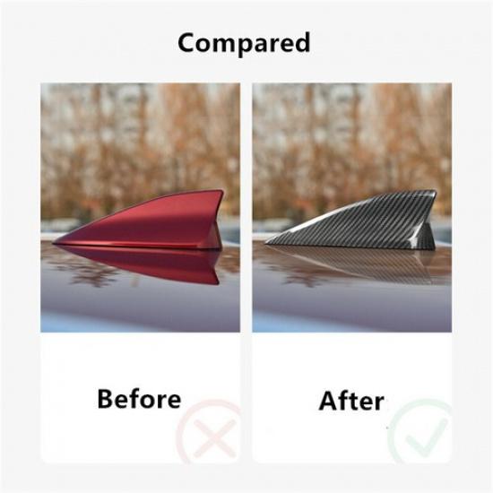 Carbon Fiber Car Roof Shark Fin Antenna Cover For Mazda Axela Hatchback 14-16
