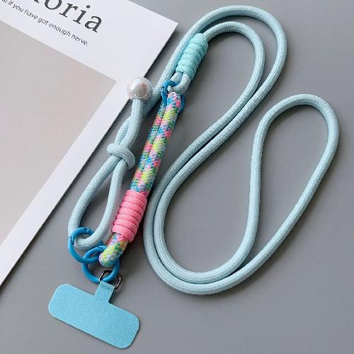 Mobile Phone Lanyard Colorful Long Pearl Messenger Can Carry Men and Women Outdoor Mountaineering Strap Strong Card Anti-lost Adjustable