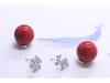 Korean Snowflake Antler Pearl Stud Earrings - Christmas Elk Red Pearl Jewelry Gift