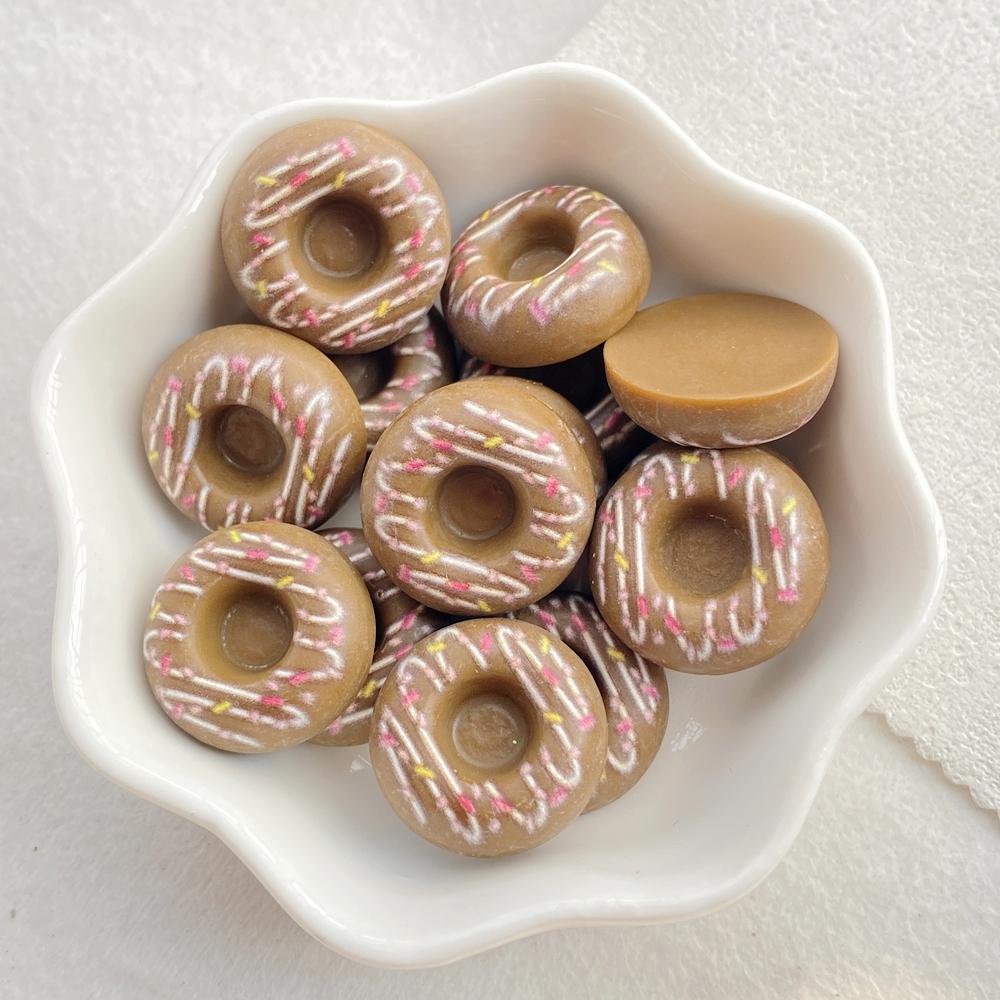 10pcs Mix Resin 3D Sweet Colorful Cartoon Donut Bread Flat back Simulation Foods Scrapbook Figurines DIY Decor Crafts