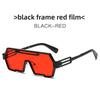 Cyberpunk Square Sunglasses With Metal Frame Uv400 For Cycling And Travel