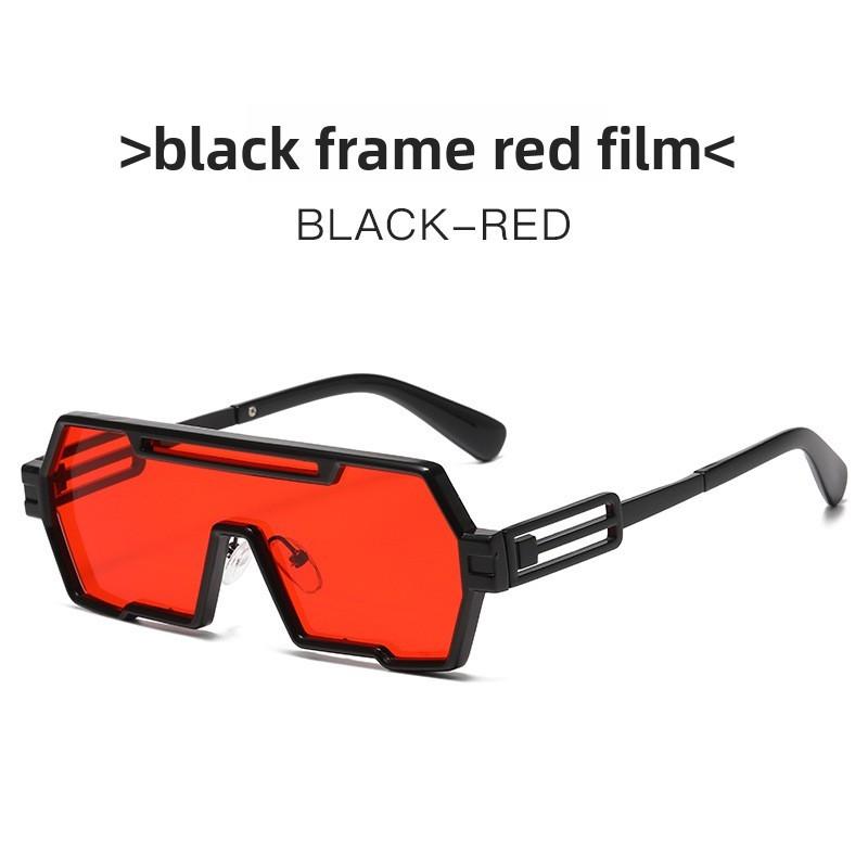 Cyberpunk Square Sunglasses With Metal Frame Uv400 For Cycling And Travel