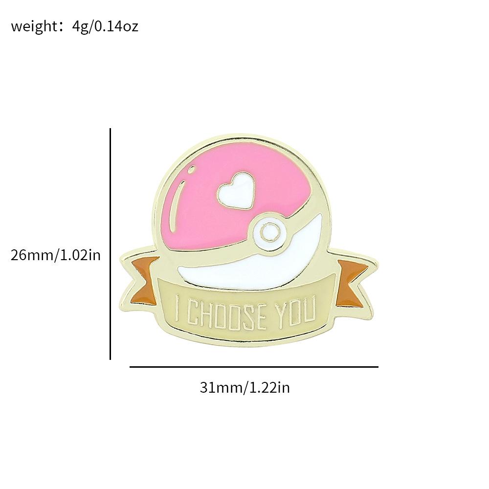 Pokémon Elf Ball Alloy Brooch Pokémon Metal Badge Japanese Anime Peripheral Accessories Decoration