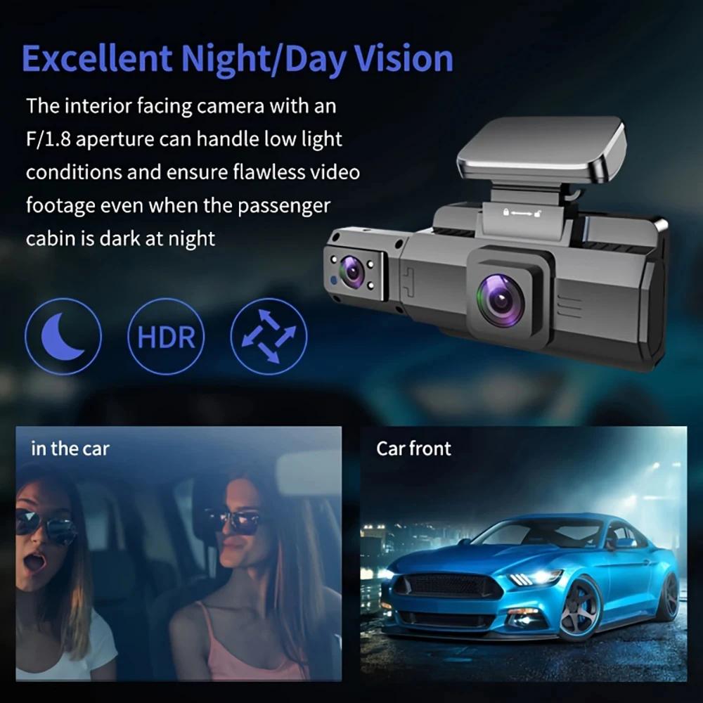 Cameră de bord de 3 inchi pentru mașini 1080P Înregistrare video pentru interior Cameră WIFI pentru mașină pentru vehicul cu viziune nocturnă DVR cutie neagră Car Assecories