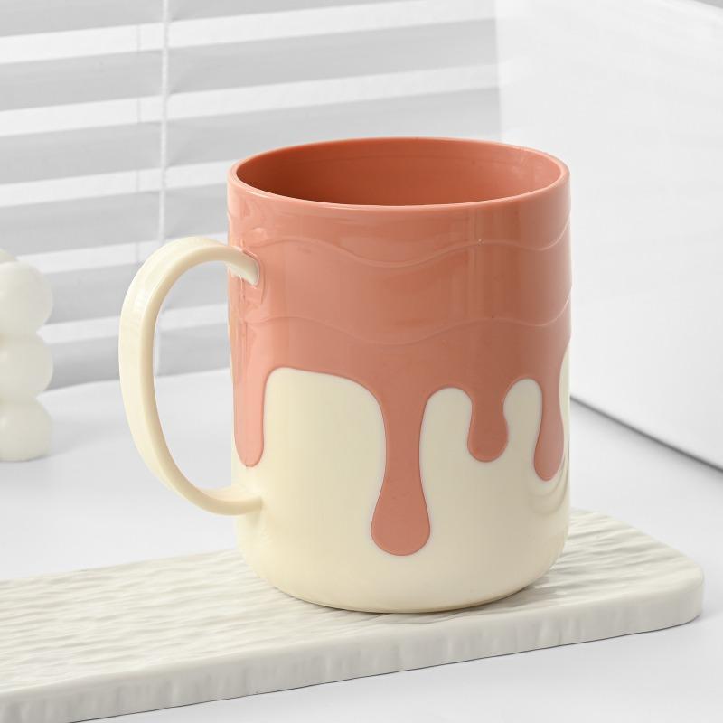 Mouthwash Cup, Plastic Tooth Cup, Simple Household Brushing and Washing Cup, Couple s Tooth Tank, Ice Cream Mouthwash Cup 301-400ml