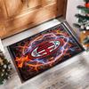 Tappeto in Flanella Stampato AC Milan Antiscivolo Morbido Poliestere Tappeto per Pavimento Tappetino Decorativo da Interno per Camera da Letto Soggiorno Divano Sala Giochi Decorazione Casa