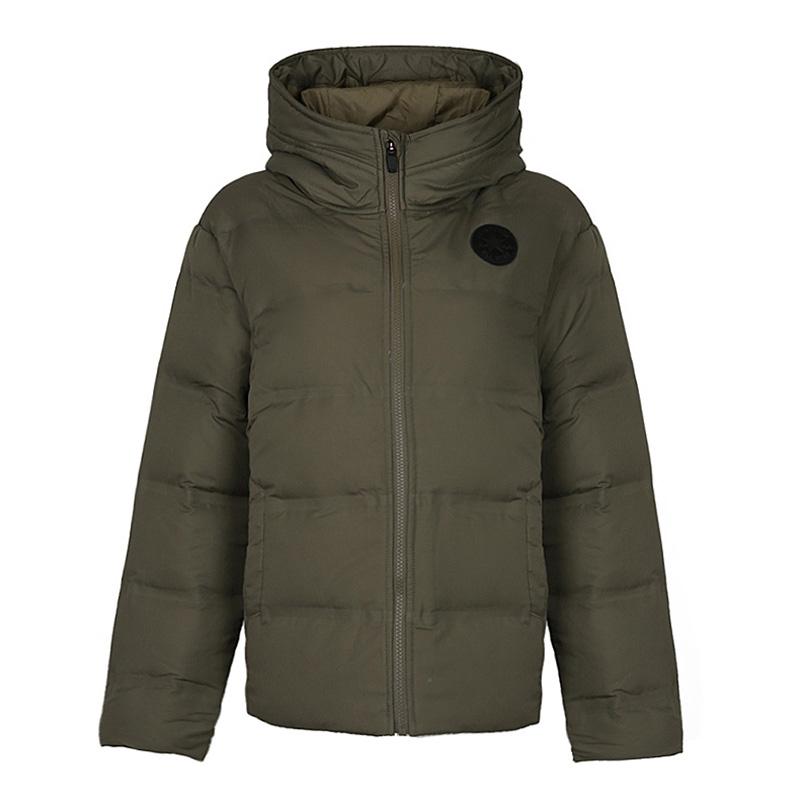 Converse Down Jackets Women s Olive Green Hooded Moderate Other 10004549-A03 L