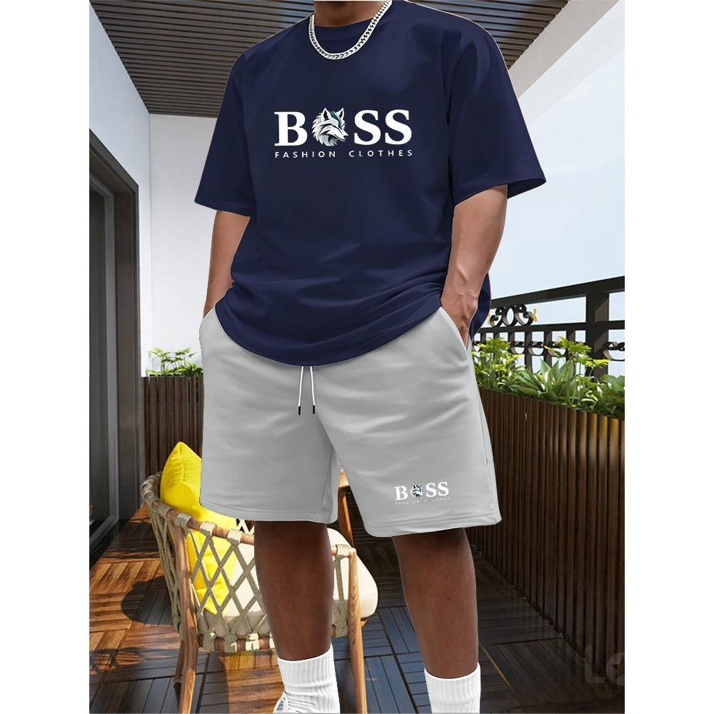 Men's Two-piece Sportswear Short Sleeved T-shirt and Pants Set Running and Fitness Sportswear 2026 Summer Big Discount